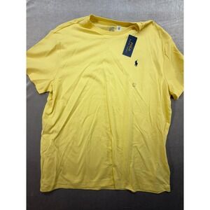 New Polo Ralph Lauren Men Classic Fit Crew Neck Shirt Yellow Large